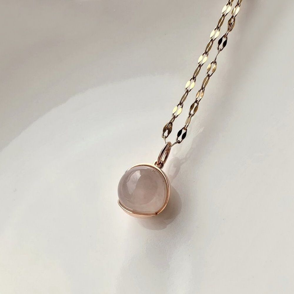 01 High Icy Round Bead Jadeite Pendant 1 High Icy Round Bead Jadeite Pendant