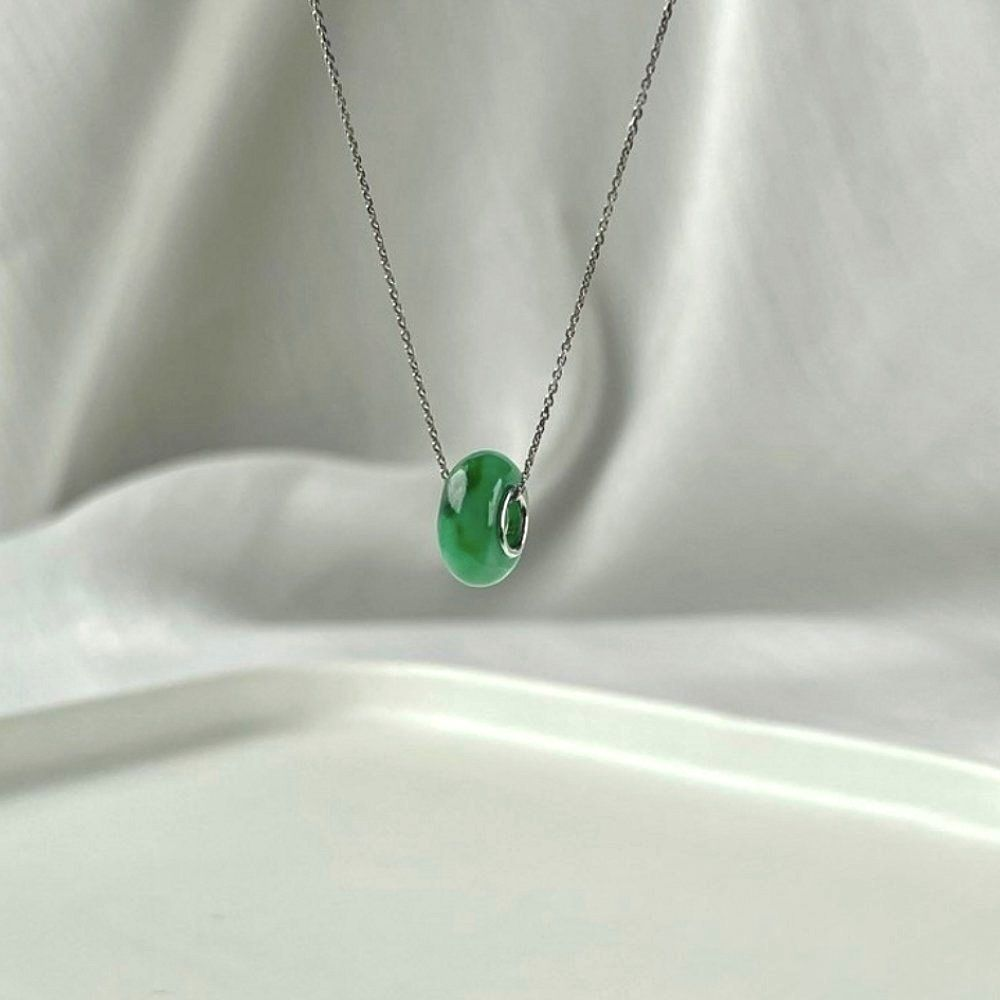 Icy Emerald Green Jadeite Pendant