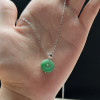 Hibiscus Jadeite Pendant in Floating Green - Nostalgic