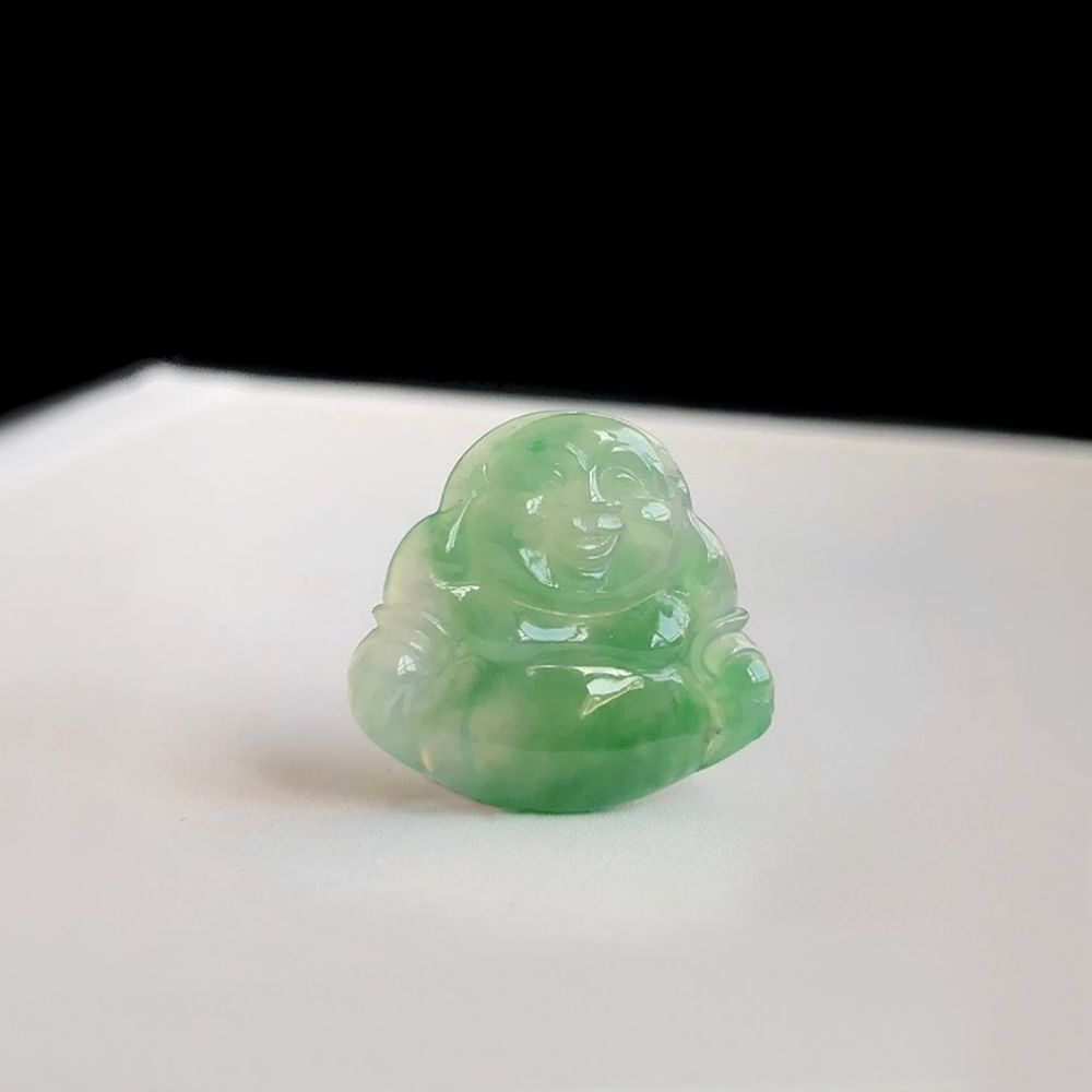 10 Icy Jadeite Pendant with Emerald Green - Maitreya 1 Icy Jadeite Pendant with Emerald Green - Maitreya