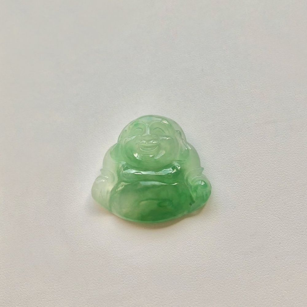 10 Icy Jadeite Pendant with Emerald Green - Maitreya 3 Icy Jadeite Pendant with Emerald Green - Maitreya