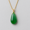 Jade-Pendant-Display_grey.webp Icy Green Gold - Inlaid Lucky Bean Pendant