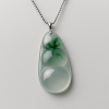 Jade-Pendant-Elegance-grey.webp Icy Flower Gold - Inlaid Lucky Bean Pendant