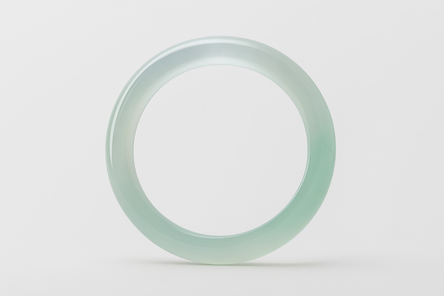 bangle jade 14586 Icy Light Fruit Green Jadeite Bangle
