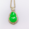 Gold Inlaid Jadeite Muna Gourd