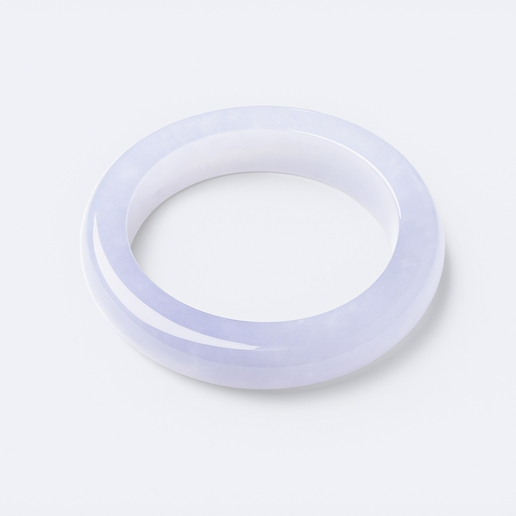 Icy Light Spring Jadeite Bangle